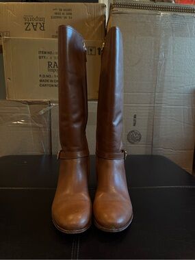 Ralph Lauren Chestnut Brown Riding Leather Boots